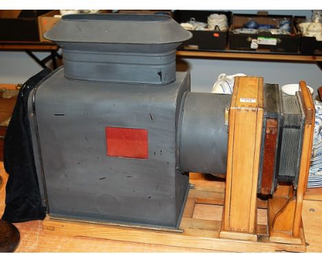 A table-top slide projector