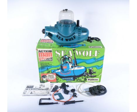 Action Man by Palitoy "Sea Wolf" subarmine model, with parts and original box.