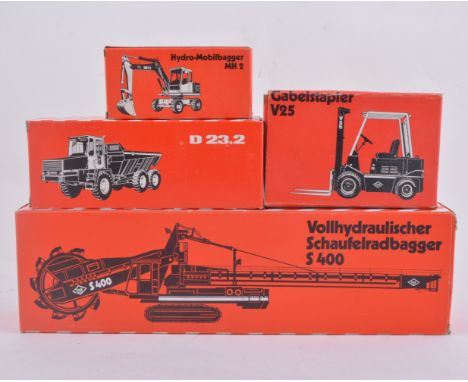 NZG diecast models O&K Orenstein and Koppel construction vehicles, Vollhydraulischer Schaufelradbagger S400, Hydro-Mobilbagge