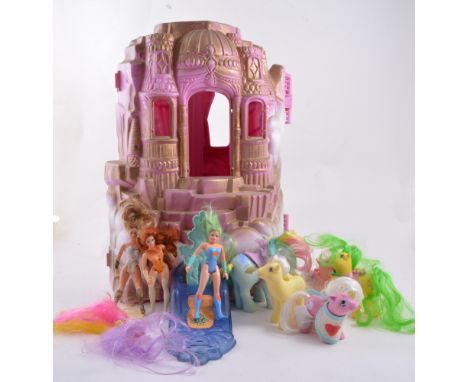 She-Ra "Princess of Power" Crystal Castle by Mattel, with selection of figures and accessories, along with My Little Pony and
