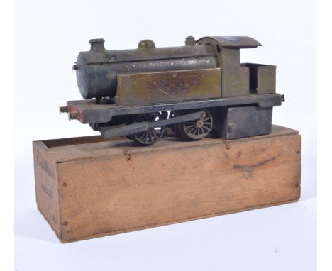 Bowman Tank locomotive engine model LNER 265, in original wooden box (a/f), 28cm.