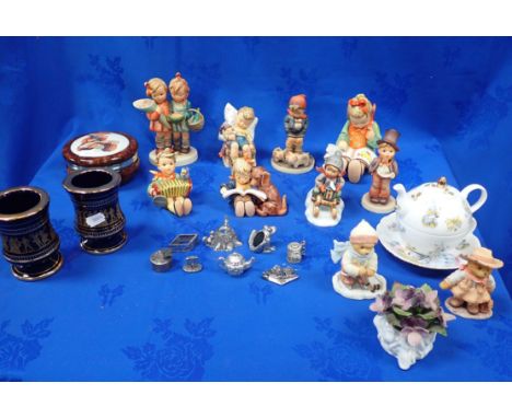 A COLLECTION OF HUMMEL GOEBEL FIGURES with other decorative ceramics and ornaments