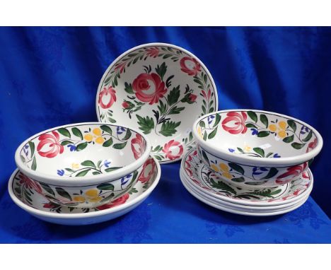 A SET OF PORTMEIRION BOWLS AND PLATES Welsh Dresser pattern, 1992