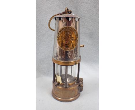 A 'THE PROTECTOR LAMP &amp; LIGHTING CO LTD' MINER'S LAMP 26cm high 