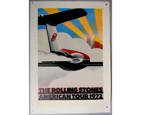 The Rolling Stones American Tour Concert Poster (1972) Artwork by John Pashe, linen backed, 25.5 x 37.75 inches