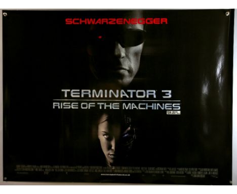 50 British Quad film posters including Terminator 3: Rise of The Machines, Eraser, End of Days, Shaft, The Saint, Ronin, Thre
