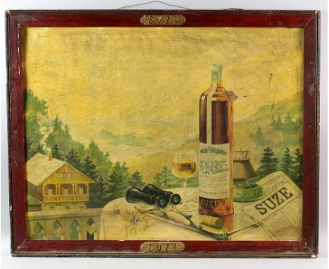 Suze Aperitif decorative poster print on board, B. Arnaud, framed, 19 x 25 inches
