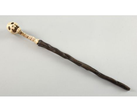 Harry Potter and The Deathly Hallows - Production made Death Eater Wand, constructed of painted resin, 14 inches.Authenticati