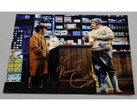 Ronnie Corbett (1930-2016) A signed 10 x 8 inch photograph of the famous Two Ronnies comedy sketch ‘Fork Handles’, with certi