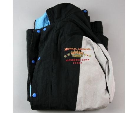 Michael Jackson - Dangerous Tour Staff jacket from 1992/93 with embroidered design, Size XL & a sealed History 3 record set (
