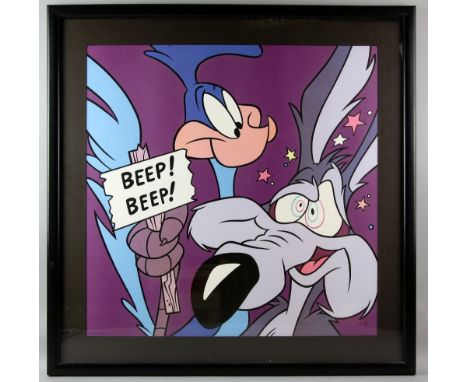 Warner Brothers - Limited edition print of Wile E. Coyote and the Road Runner, 310/350, framed, 28 x 28 inchesWith certificat