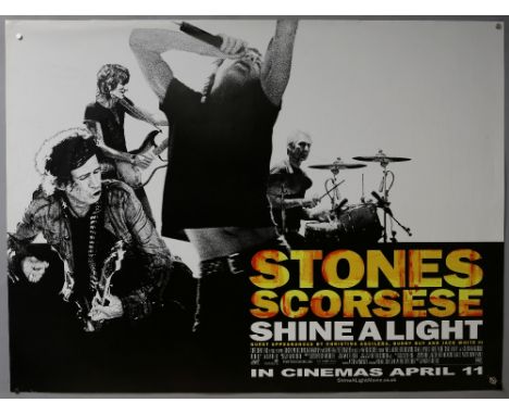 Shine A Light (2008) British Quad film poster, directed by Martin Scorsese, starring The Rolling Stones, Fortissimo Films, ro