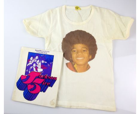 Jackson 5ive - Original programme from the 1970's with T-Shirt featuring Michael Jackson on front (2)