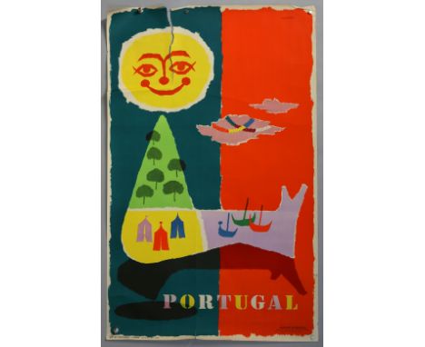 Three Vintage travel posters, - Two Portugal posters & one Swizterland, rolled, 24.5 x 39 inches (3)