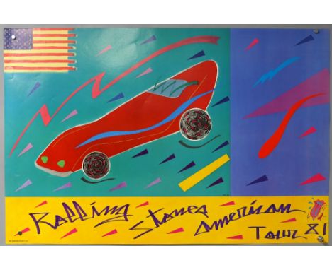 The Rolling Stones American Tour Concert poster (1981), rolled, 22 x 33 inches