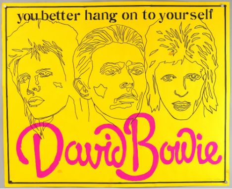 David Bowie 'You Better Hang On To Yourself' - Original painted artwork by John Judkins, signed & dated 1980, flat, 23 x 28.5