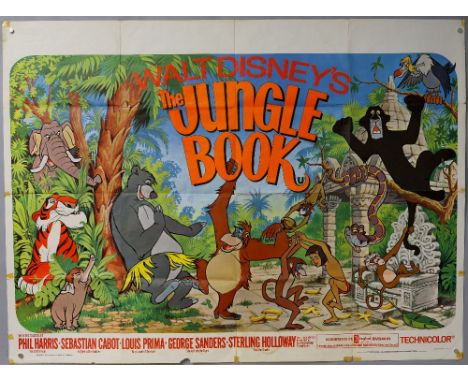 Walt Disney's The Jungle Book (R-1975) British Quad film poster, folded, 30 x 40 inches