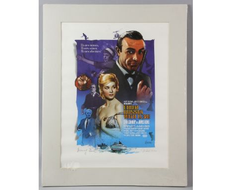 James Bond - Limited edition print by Geoff Marshall, hand signed by Desmond Llewelyn & Geoff Marshall, numbered 92/1500, Fro