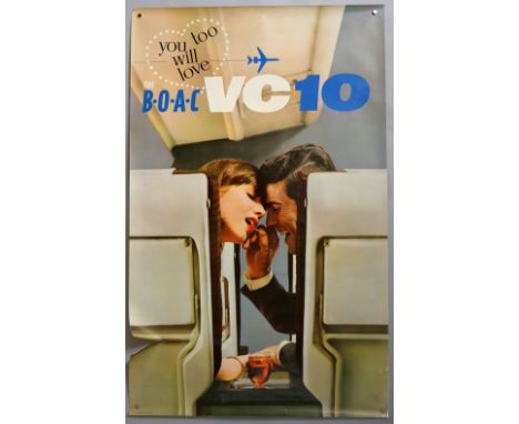 4 BOAC VC10 - Vintage travel posters, various designs, rolled, 20 x 30 & 25 x 40 inches (4)