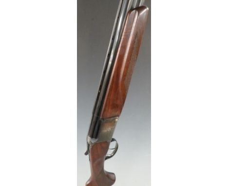 Baikal NX-27E 12 bore over and under ejector shotgun with engraved scenes of birds to the lock, engraved top lever, trigger g