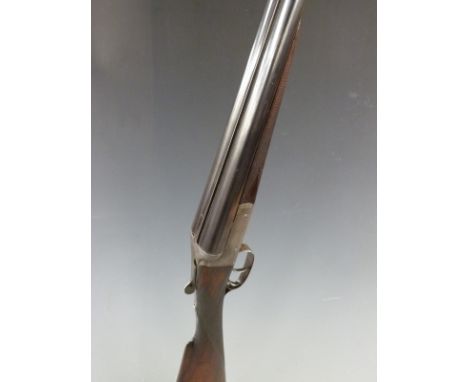 W H Monk of Chester 12 bore side by side ejector shotgun with scrolling engraving to the named locks, top plate, top lever, u