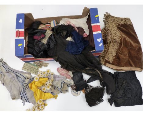 Collection of vintage fabrics and trims etc