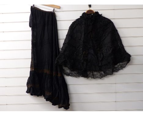 Victorian skirt and lace trimmed cloak