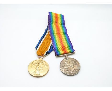 Royal Navy WWI medal pair comprising War Medal and Victory Medal to K.35295 S.F. Stock Sto.1.R.N