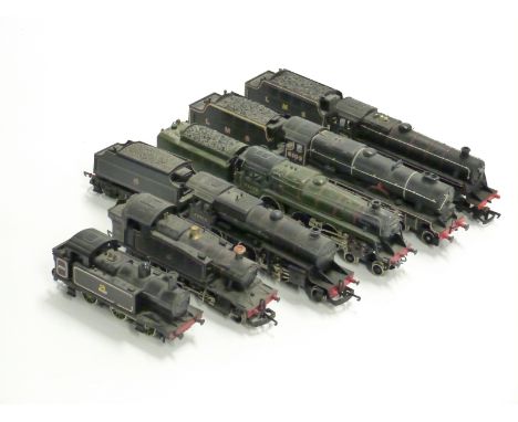 Six Hornby Dublo, Bachmann, Airfix and similar 00 gauge locomotives including Royal Scots Fusilier, 42700, 75006 etc&nbsp;