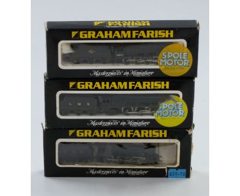 Three Graham Farish N gauge locomotives BR 2-8-0 Class 8F 48476 1905, LMS 4-6-2 Duchess Class City of Glasgow 1811 and LMS 4-