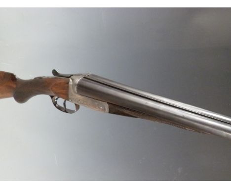 Holloway &amp; Naughton Ltd 12 bore side by side ejector shotgun with named and engraved locks, engraved underside, trigger g