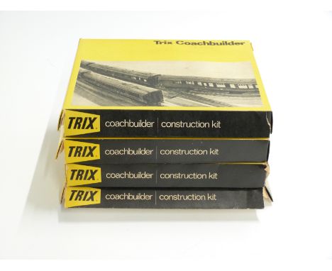 Four Trix Coachbuilder construction kits three composite coaches and one Buffet Car, all in original boxes&nbsp;