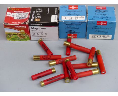 Eighty eight .410 shotgun cartridges including Gamebore, Eley Furlong, Fiocchi Magnum etc. PLEASE NOTE THAT A VALID RELEVANT 