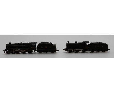 Two N gauge locomotives Graham Farish LMS 0-6-0 4232 and PECO LMS 4-6-0 Jubilee Class Renown