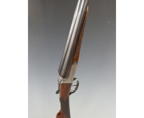 Midland Gun Co 12 bore side by side ejector shotgun with named and engraved locks, engraved underside, trigger guard, top pla