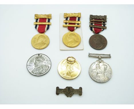 British Army WWI medal pair comprising War Medal and Victory Medal named to 23883 Pte. E.T.Brown Duke of Cornwall's Light Inf