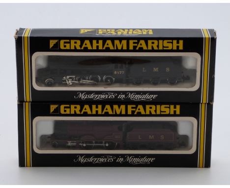 Two Graham Farish N gauge LMS locomotives 2-8-0 Class 8F 8177 1901 and 4-4-0 Class 4P 1111 1201, both in original boxes 