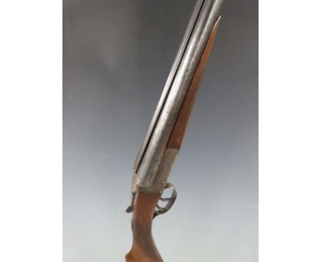George Bate 12 bore side by side shotgun with chequered grip and forend, double trigger and 28 inch barrels, serial number 45
