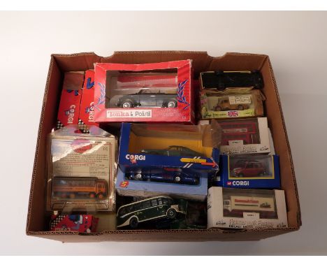 Over 50 Corgi, Solido, Tonka, Burago, Vanguards and similar diecast model vehicles, most in original boxes&nbsp;