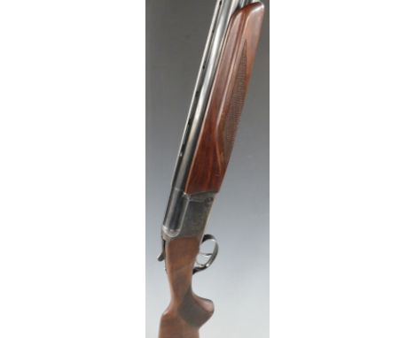 Baikal NX-27E 12 bore over and under ejector shotgun with engraved scenes of birds to the lock, engraved top lever, trigger g