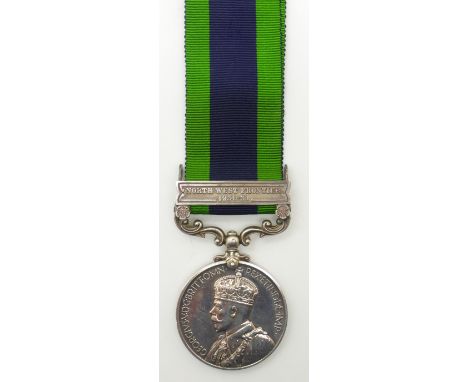 George V British Army Indian General Service Medal with North West Frontier 1930-31 clasp named to 4685485 Pvt J Chester K.O.