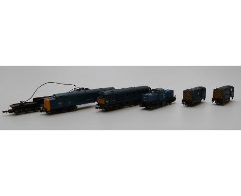 Six Graham Farish and Lima N gauge diesel locomotives two 08113, D8915, D5518, The Black Watch and one other