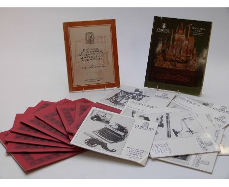 Twenty-one Christie's and Sotheby's catalogues relating to tools, scientific aparatus, mechanical music, fine model steam eng