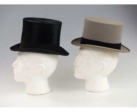 A vintage Scott &amp; Co silk top hat and a further modern Moss Bros example&nbsp;