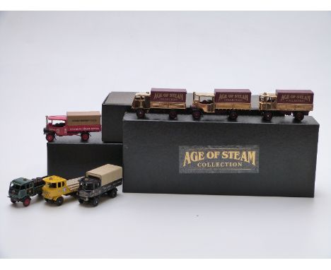 Two Lledo 1:43 scale limited edition diecast model vehicle sets Age of Steam Collection GOS1006 and Steam Wagons AOS1004, bot