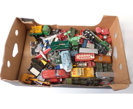 Over 60 Corgi, Dinky, Matchbox and similar diecast model vehicles including aeroplanes, buses etc