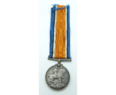 British Army WWI War Medal named to 161673 Pte G.E.Tunnicliffe M.G.C (Machine Gun Corps)