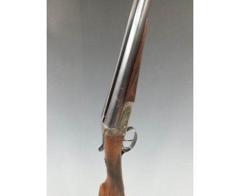 J &amp; W Tolley 12 bore side by side ejector shotgun with named and engraved locks, scrolling engraving to the top plate, to