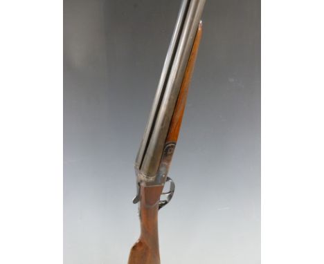 Ugartechea 12 bore side by side shotgun with chequered grip and forend, double trigger and 28 inch barrels, serial number 952