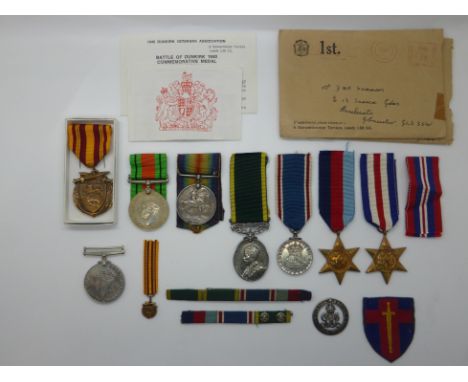 British Army WWII medal group awarded to 125674 Sgt B F Summers comprising 1939-1945 Star,France &amp; Germany Star, War Meda